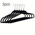 5pcs Velvet Magic Hangers Super Strong Load Capacity, Magic Clothing Storage Wand, Anti-slip, Traceless, Thickened Hange Oasis Select 5pcs black