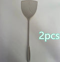 2pcs Striped Plastic Fly Swatter, Long Handle, Sturdy & Durable, Indoor Outdoor Household Pest Tool Oasis Select grey2pcs