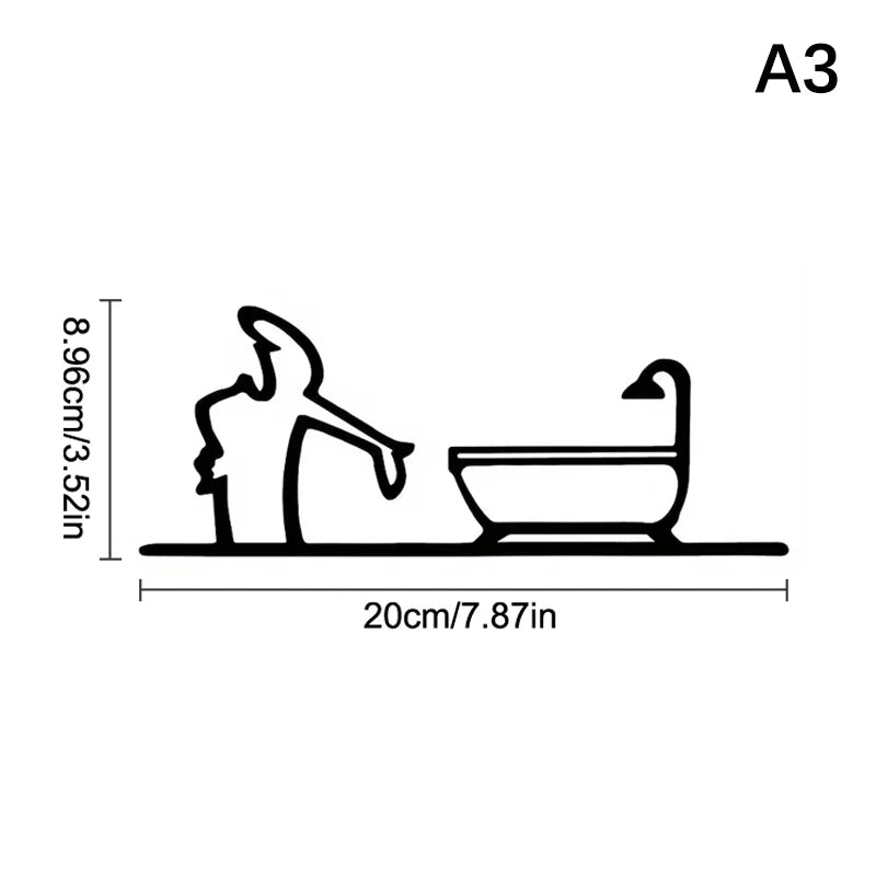 La Linea Minimalist Line Art Car Sticker & Wall Decal