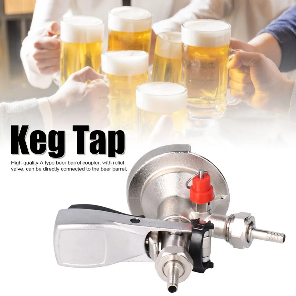 7-Piece G5/8 A-Type Keg Coupler with Relief Valve | Stainless Steel