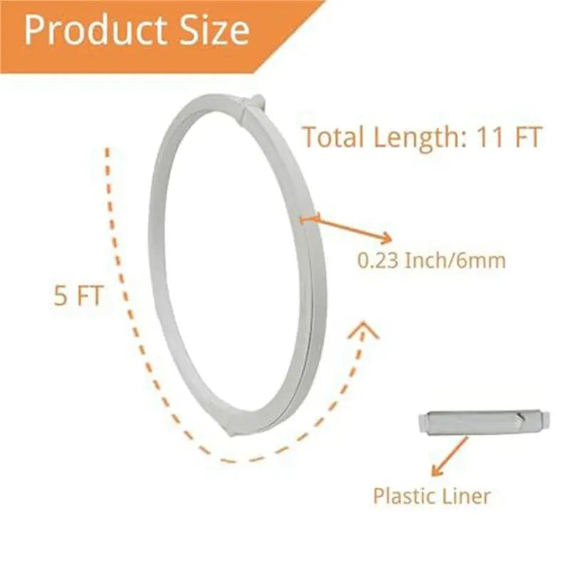 LIKE WISH 8X Steel Boning For Sewing, White Spring Corset Boning For Making Dresses, Skirts, Corsets, Underwear (11 FT) Oasis Select