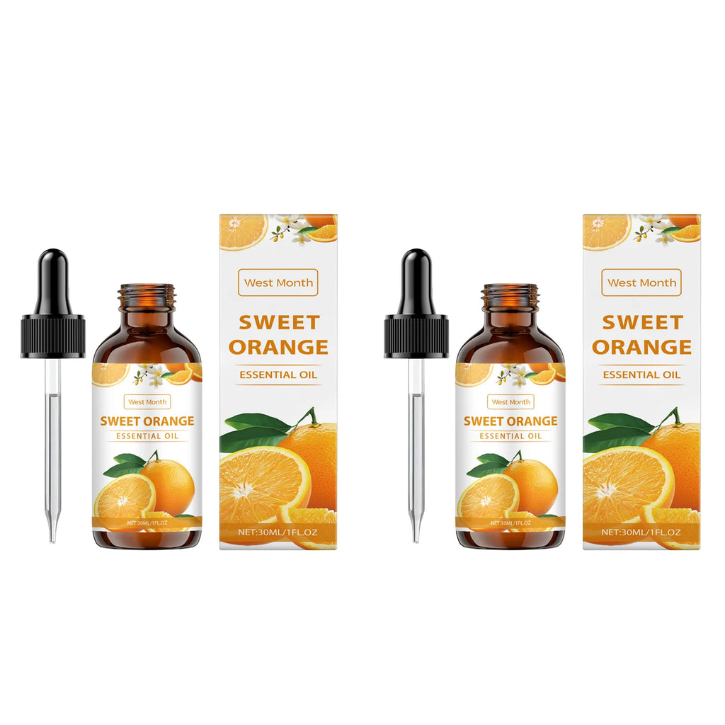 Sweet Orange Essential Oil For Body Massage Hydrating Nourishing Smoothing Skin Care Freshness Long-lasting Fragrance Oasis Select 2Pcs 30ml Sweet Orange