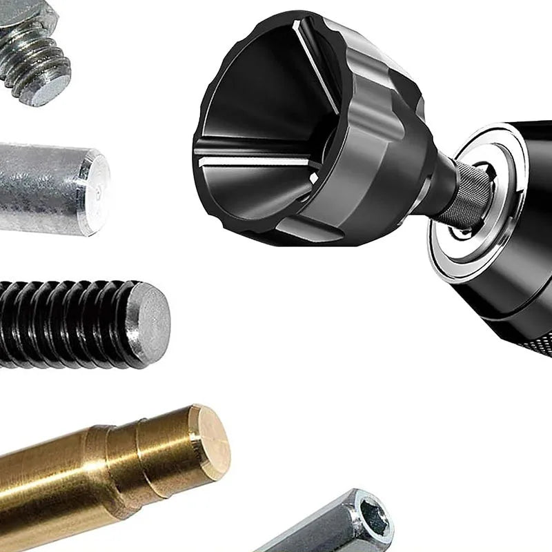 JUSTINLAU Deburring Tungsten Steel Chamfer Thread Trimmer Alloy Remove Burr Screw Rod Bolt Deburring Tool Oasis Select