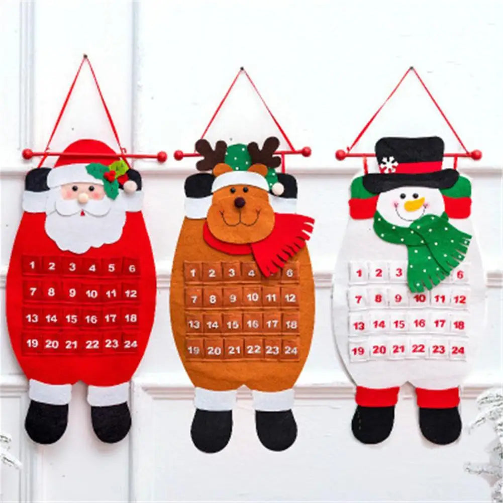 Felt Christmas Advent Countdown Calendar | DIY Tree Ornaments