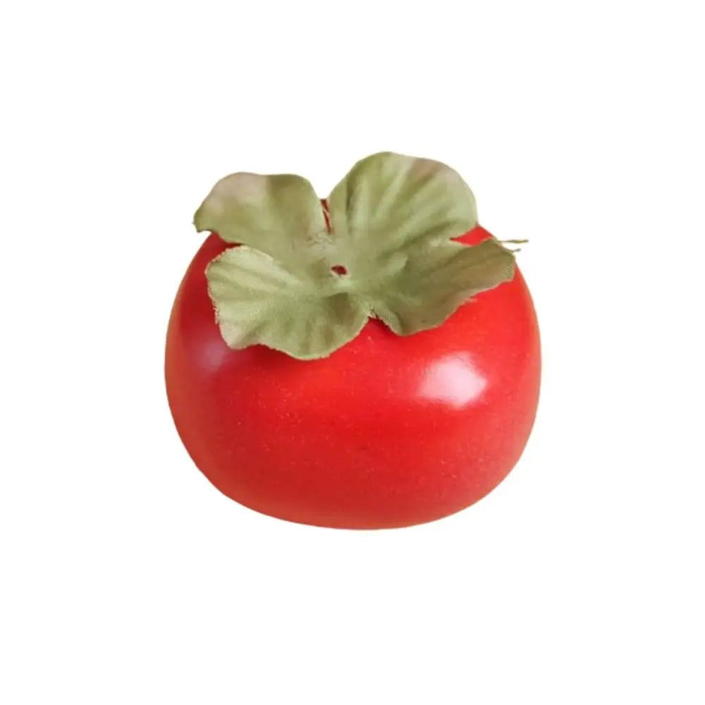 Food Model Mini Artificial Foam Persimmon Handicrafts Realistic Simulation Fruit Funny Vegetable Fake Persimmon Home Decorations Oasis Select Red-S 4XL
