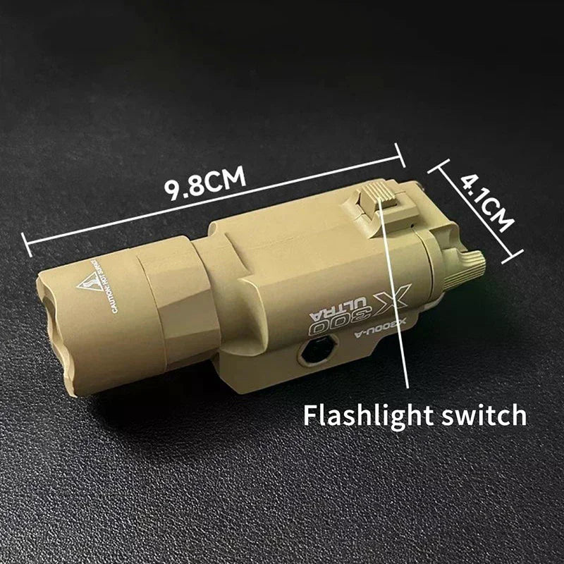 X300U-A Multi - Functional Tactical Light: Fits 20mm Rail, For Toy Airsoft Guns, Hunting, CS Matches & Wargames Oasis Select