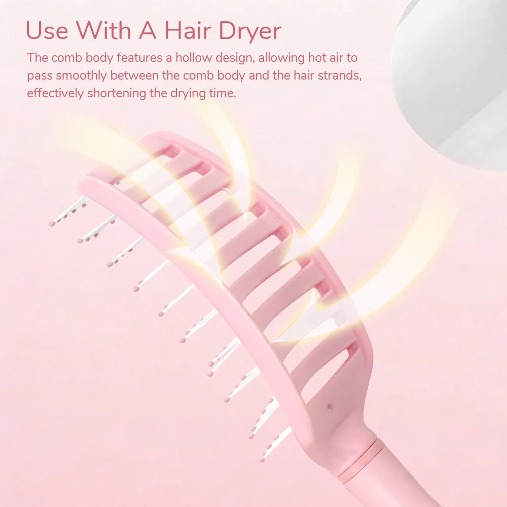 Cherry Blossom Pink Vent Hair Brush – Round-Tip Bristles Vent Hair Brush Oasis Select
