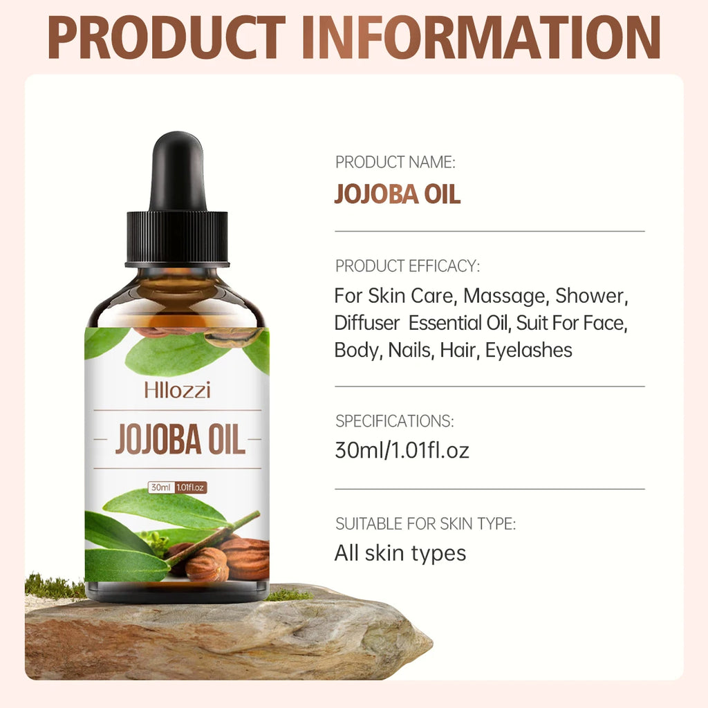 Hllozzi 30ml Pure Jojoba Oil – Face & Body Moisturizing Oil