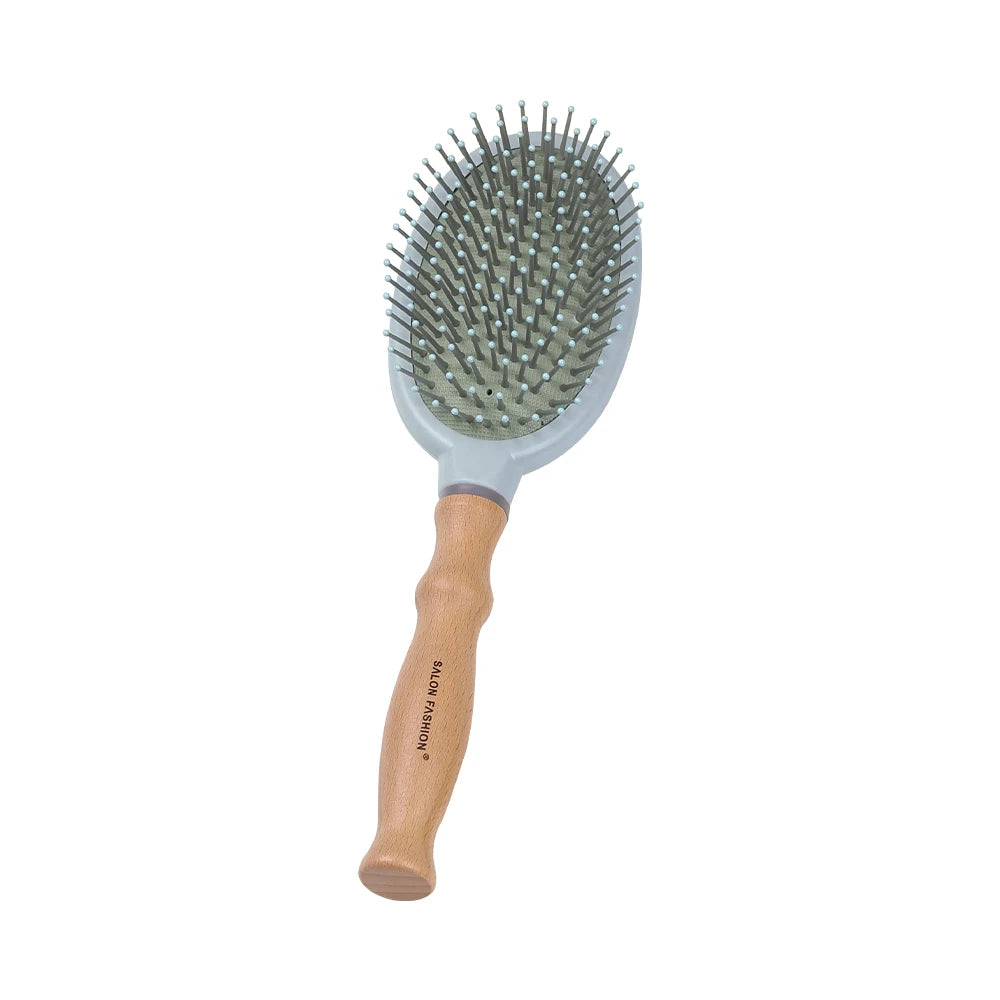 Wooden handle hair comb Hair Curling Brush Anti Static Air Cushion Brush Anti Detangling HairBrush Salon Styling Hair Tools Oasis Select Air-blue1