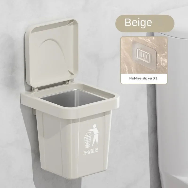 Portable Ashtray Trash Can Ashtray with Lid, Stainless Steel Ashtray, Bathroom Wall Hanging, Notch Anti-fly Ash Ashtray Oasis Select WHITE