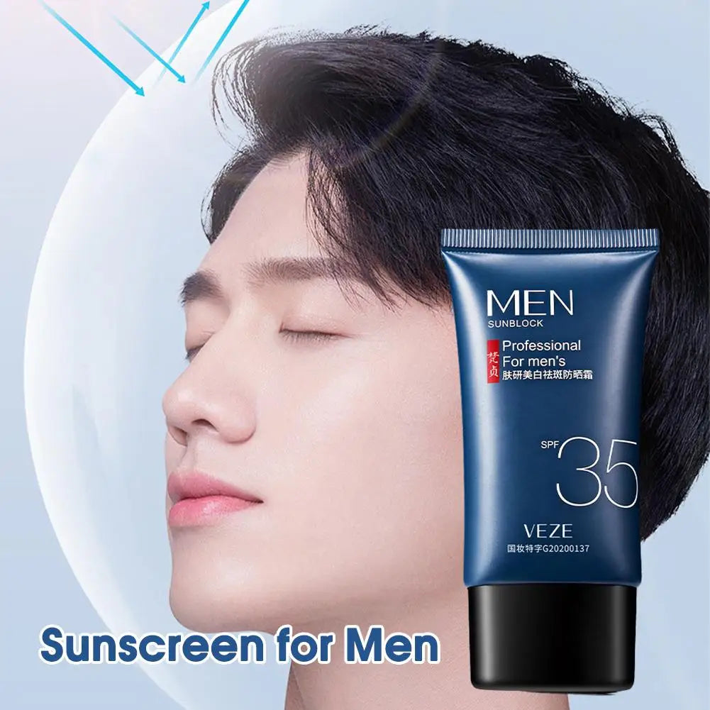 SPF 35 Sunscreen Cream For Men Non-Greasy Moisturizing Sunscreen For Face Protection Body Sunscreen Lotion Whitening Skin Care Oasis Select
