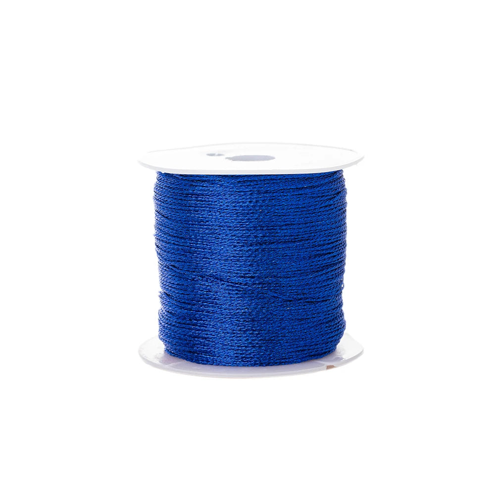 0.4mm 50m Crafts Nylon Cord For Jewelry Making Beading Braided Nylon Satin String for Bracelets Rattail Trim Chinese Knot Oasis Select Royal Blue 0.4mmX50m