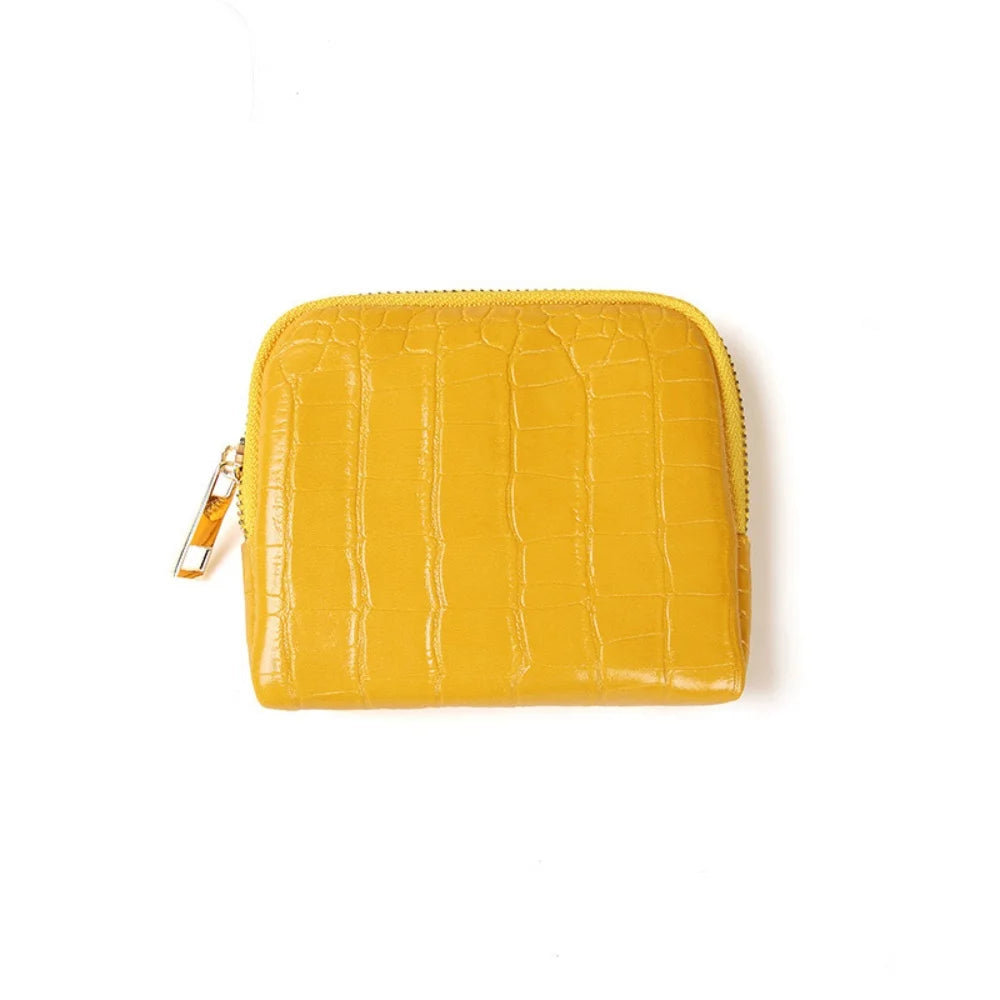 Travel Jewelry Organizer Crocodile-Pattern Jewelry Storage Bag Crocodile Pattern Bag Multi-Compartment Portable Jewelry Case Oasis Select Yellow