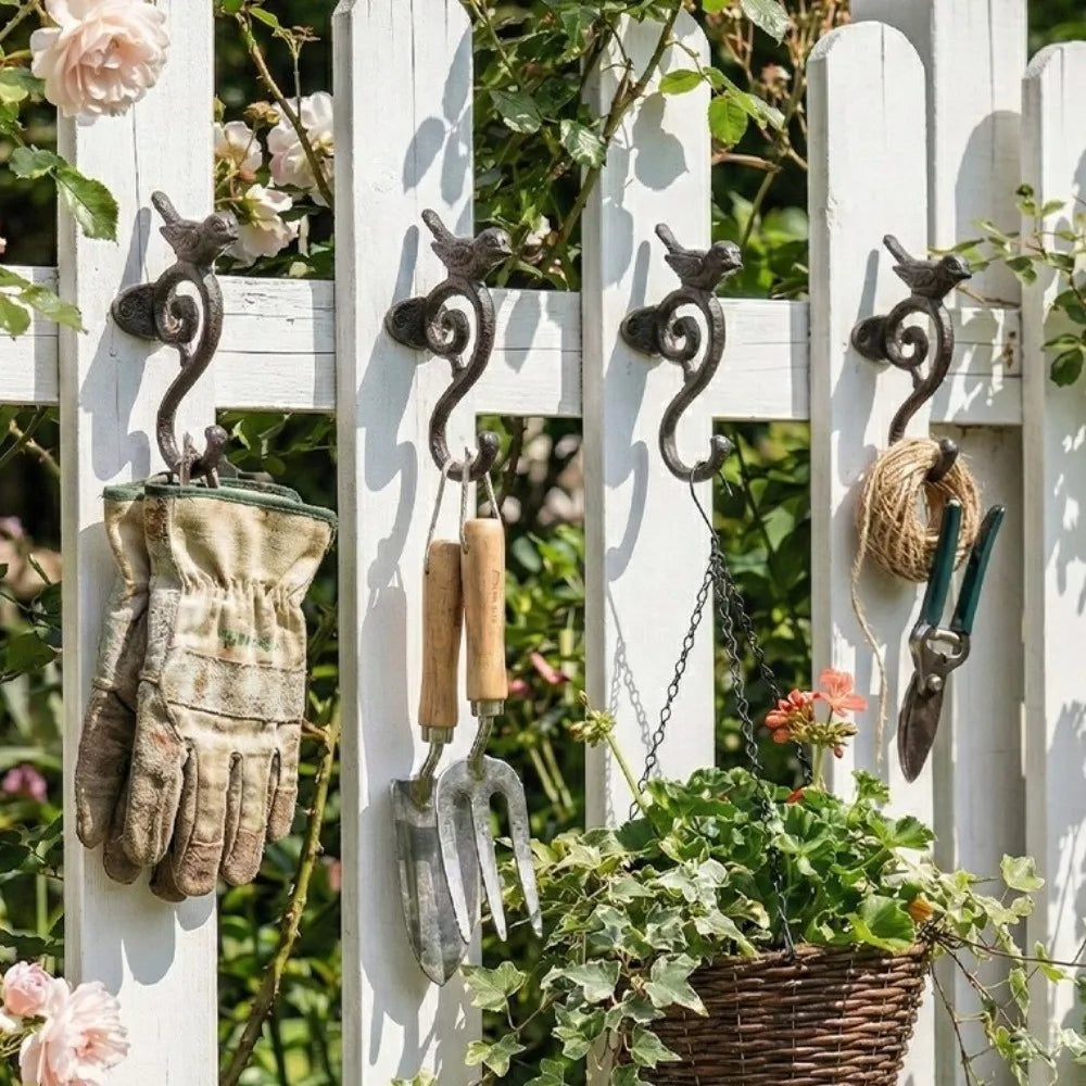 Rustic Cast Iron Bird Wall Hook – Vintage Decorative Hanger Decorative Wall Hook Oasis Select