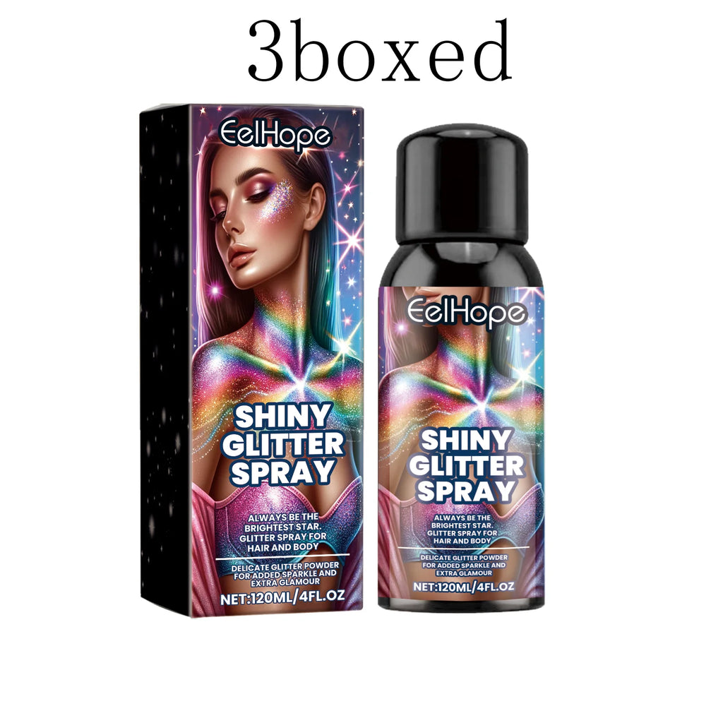 Stage & Festival Glitter Spray - Hair & Body Highlight Sparkling Formula, Ideal for Party Carnival & Holiday Atmosphere Oasis Select 3boxed