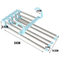 5 in1 Save Space Pants Hanger Collapsible Towel Tie Hook Multi-functional Clothes Trouser Rack Wardrobe Closet Organizer Storage Oasis Select blue