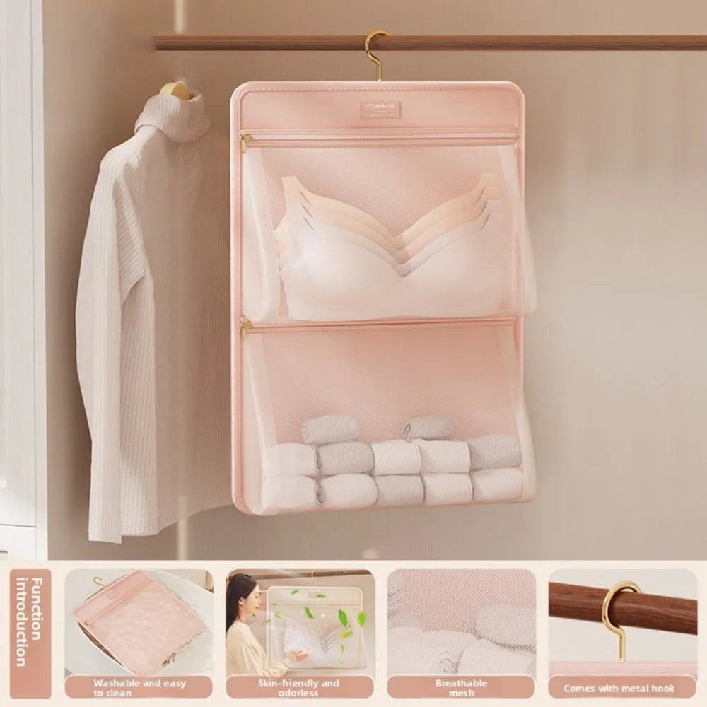 Foldable Hanging Underwear & Socks Storage Bag – Large Capacity
