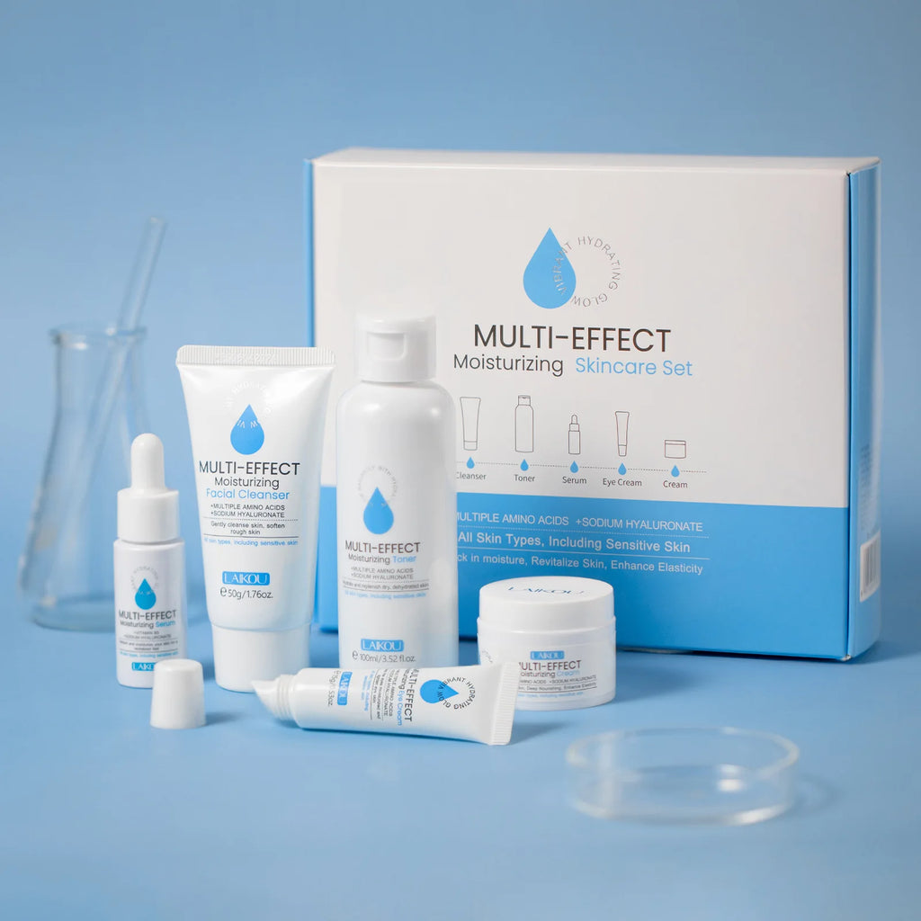 Professional 5 Piece Face Care Collection Intense deep Hydration Set For Dry Skin Daily Beauty Routine Oasis Select 01