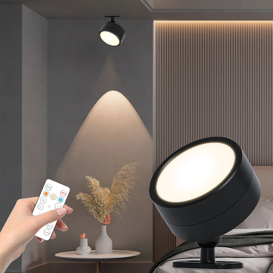 Rechargeable Wireless Magnetic LED Wall Lamp – 360° + Remote LED Wall Sconce Oasis Select