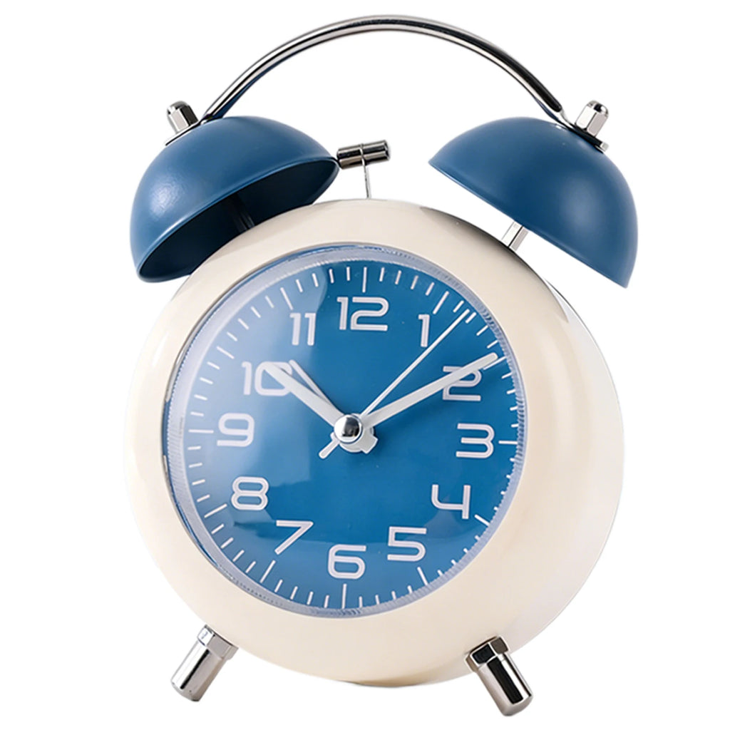 Retro Twin-Bell Alarm Clock – Silent, Loud & Night Light