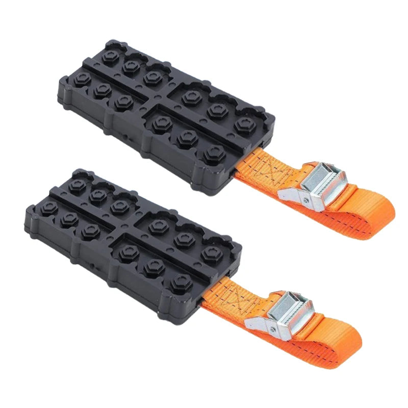 Anti Skid Tire Chains Car Snow Chains Straps Emergency for Snow Sand Mud Ice Traction Blocks Rescue Tool for Truck Oasis Select 2pcs