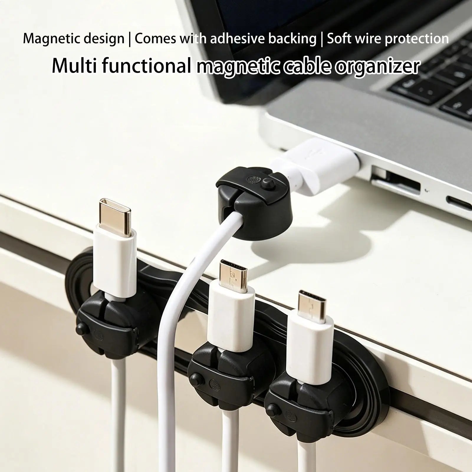 Multifunction Portable Magnetic Cable Clips Adjustable Cord Holder Cabled Management Cables Smooth Wire Keeper Organizer Holders Oasis Select