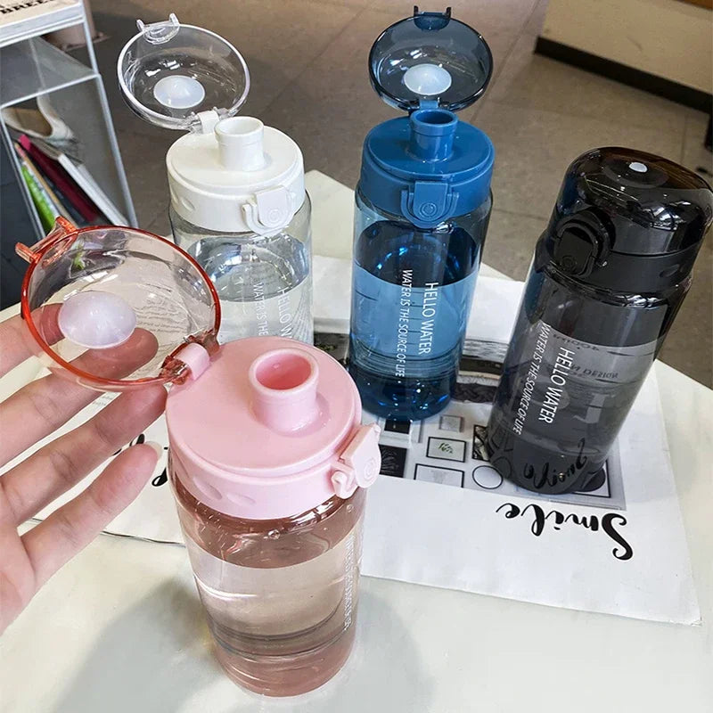 780/1000ml Plastic Water Bottle for Drinking Portable Sport Tea Coffee Cup Kitchen Tool Kids Water Bottle for School Transparent Oasis Select