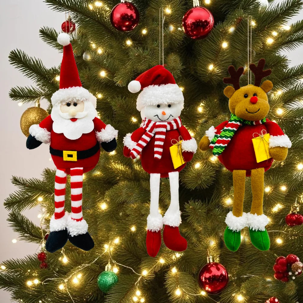 Santa Snowman Reindeer Christmas Tree Pendant Ornaments