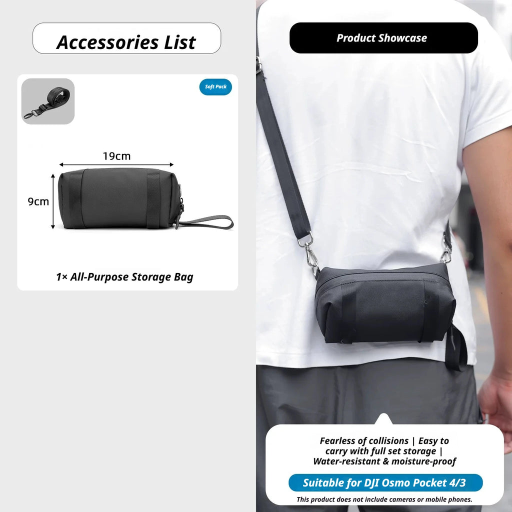 DJI Osmo Pocket 4/3 Accessories Kit – Case, Mount & Tripod