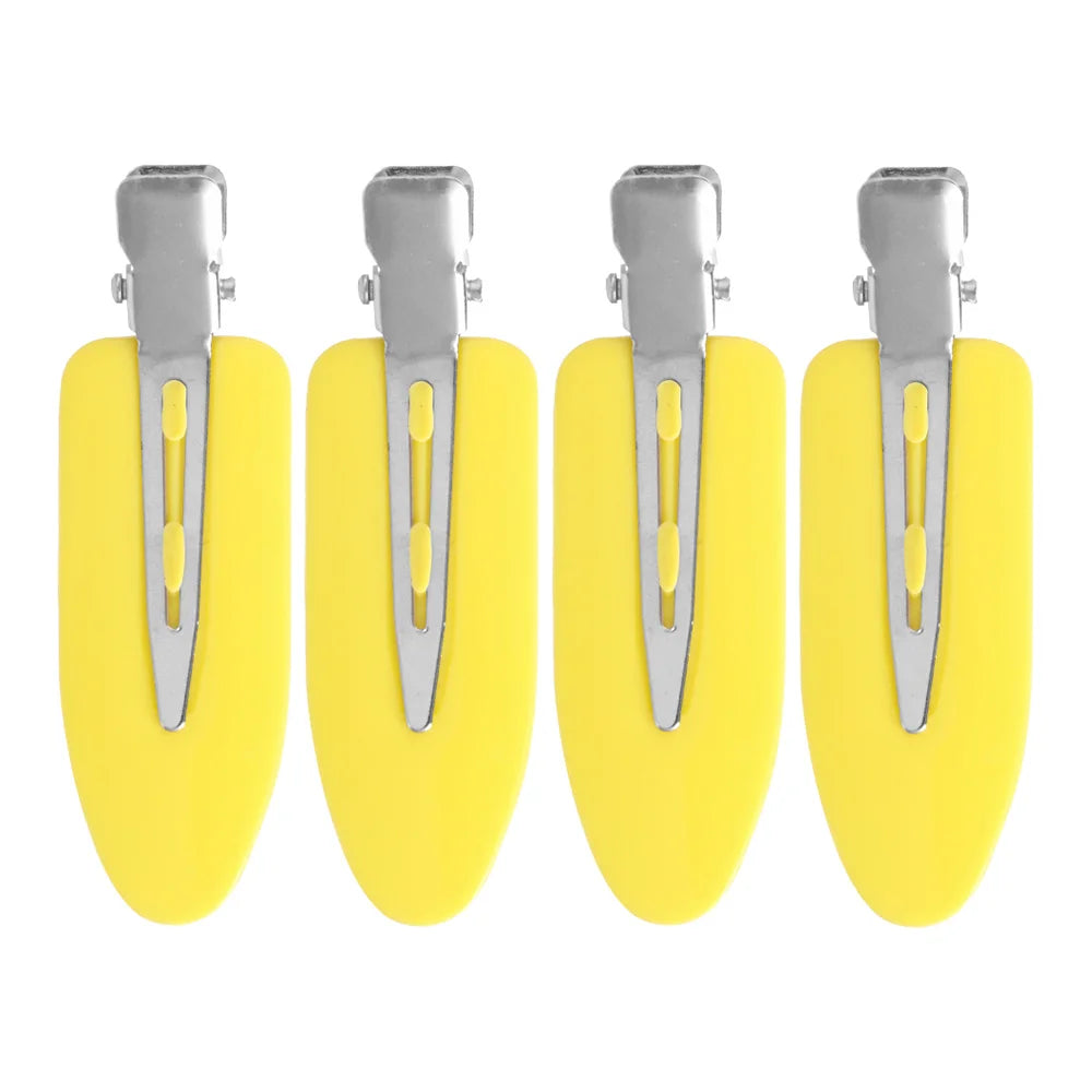 4 Pcs Seamless No Crease Barrettes Makeup Clip No Bend Hair Clip Professional Salon Styling Fixed hairpin Woman Man Hairdressing Oasis Select K65-6
