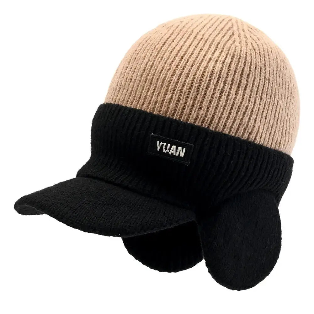 Winter Thermal Knit Baseball Cap with Ear Flaps | Windproof