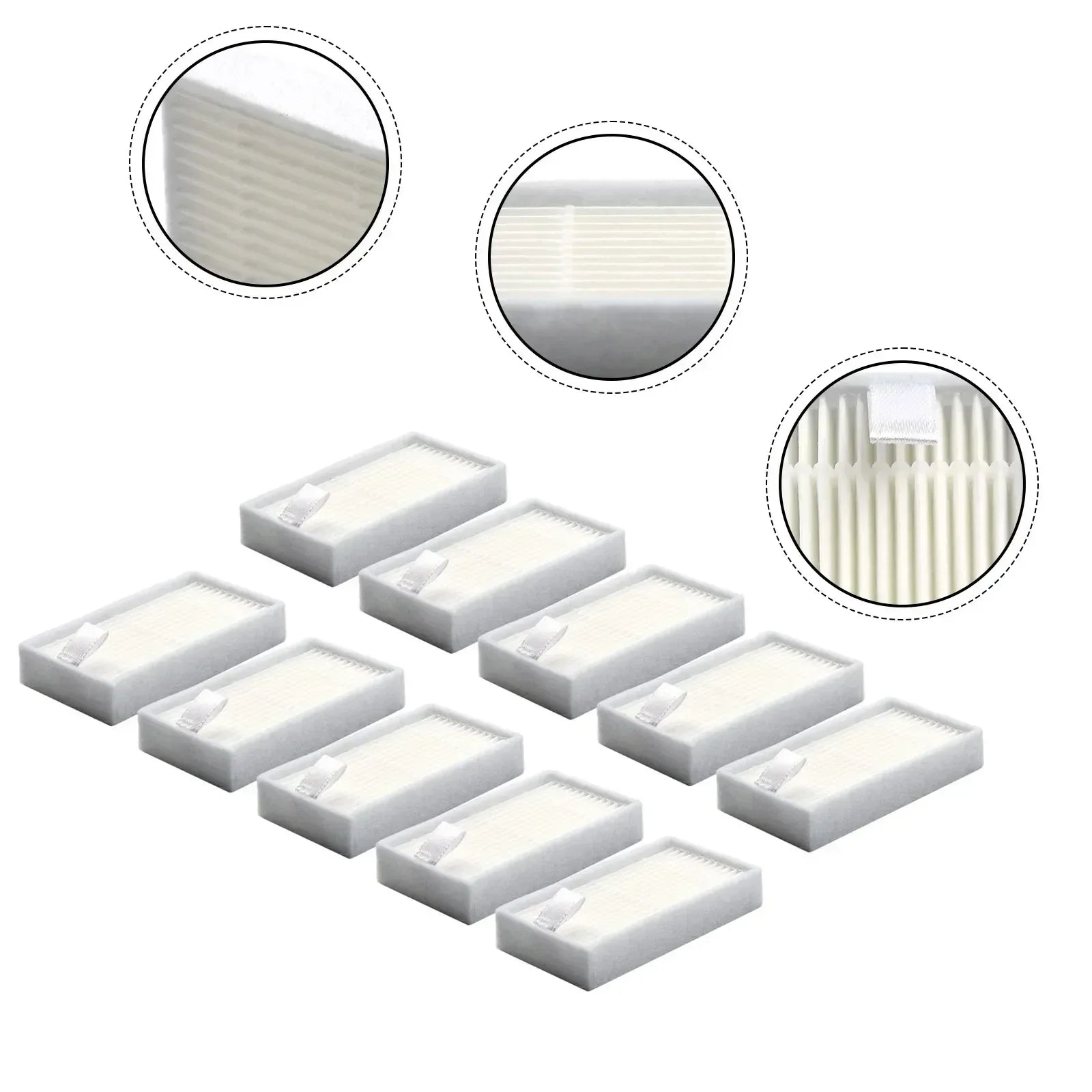 Replacement Filters for SilverCrest For SSR 3000 A1 Robot Vacuum 10Pcs Pack with High Speed Airflow Technology Oasis Select