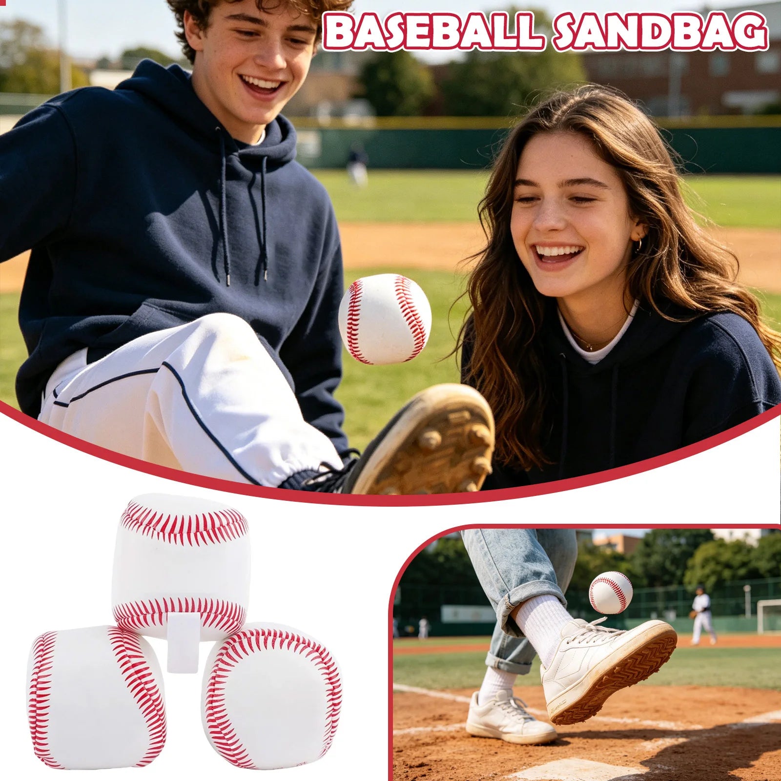Kids Baseball Sandbag Ball – Soft Outdoor Throwing Toy Soft Throwing Toy Oasis Select 1PC One Size