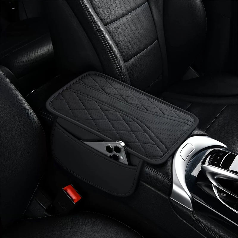 Car Armrest Storage Box, Car Center Console Organizer, Armrest Heightening Cushion With Cup Holder Armrest Storage Organizer Box Oasis Select 4 Black