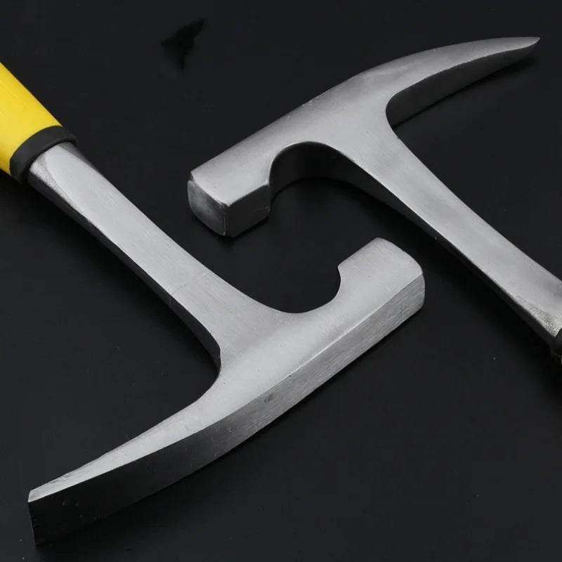 1Pcs Mini Claw Hammer Professional Geological Hammer Multifunctional Tool Pointed Tip Rubber Handle Grip Carpenter Hammer Oasis Select