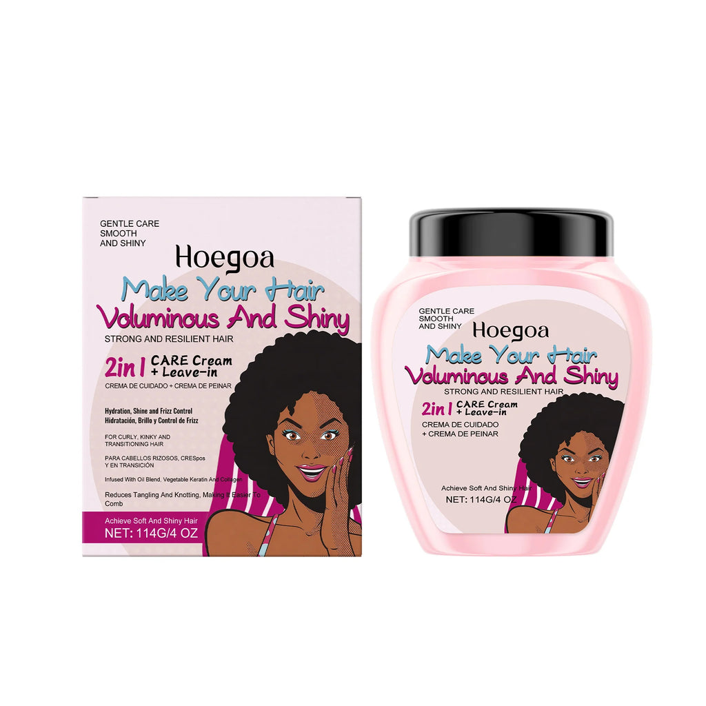 HOEGOA Leave-In Conditioner Cream – Anti-Frizz Deep Repair Leave-In Conditioner Oasis Select Keratin