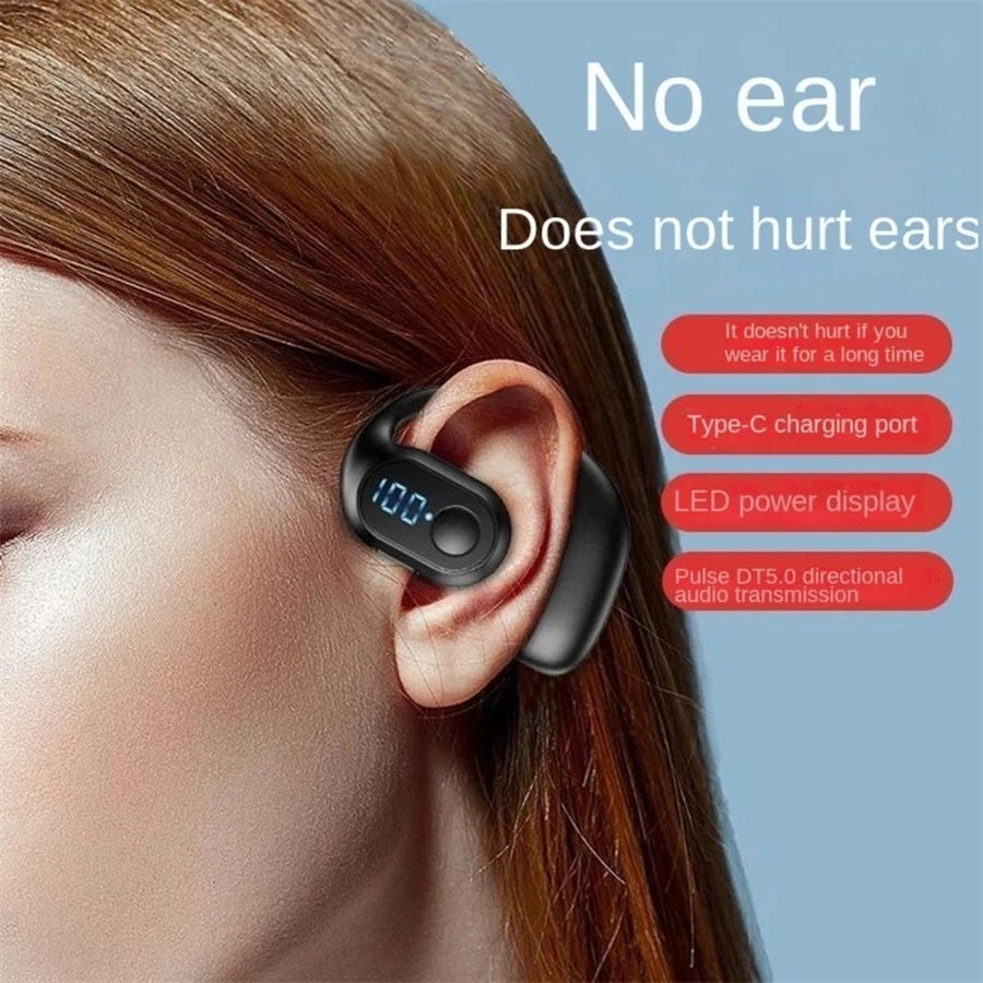 Ear Hook Wireless Earphones Bluetooth 5.3 Mini Handsfree Waterproof Sport Music Headset Single Earbuds OWS Headphone HiFi Music Oasis Select