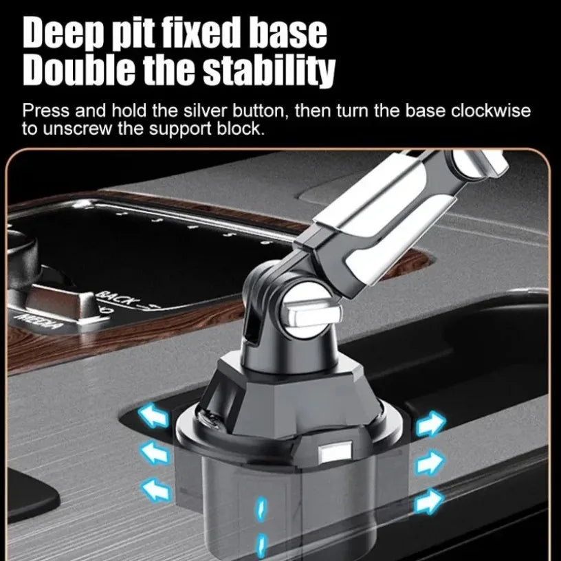 Universal Tablet Cup Holder Mount for Car or Truck Heavy Duty 360° Rotation Adjustable Arm Tablet Stand Cradle Cup Phone Holder Oasis Select
