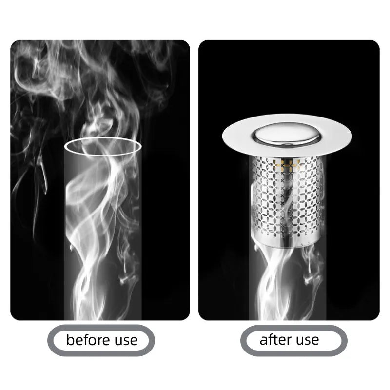 Stainless Steel Floor Drain Filter Pop-Up Bounce Core Basin Stopper Washbasin Plug Anti Odor Hair Catcher Shower Sink Strainer Oasis Select