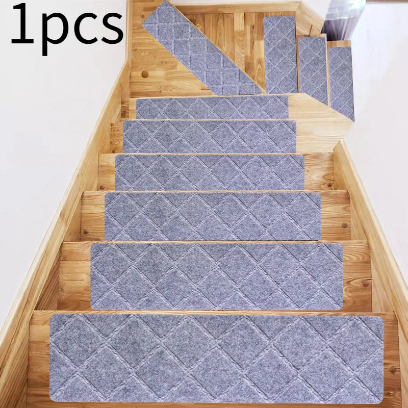 1pcs Stair mat step mat floor mat glue-free self-adhesive tpr non-slip mat brushed embossed repeated use Oasis Select 76x20.3cm 1pcs Masonry pattern 1pcs 2