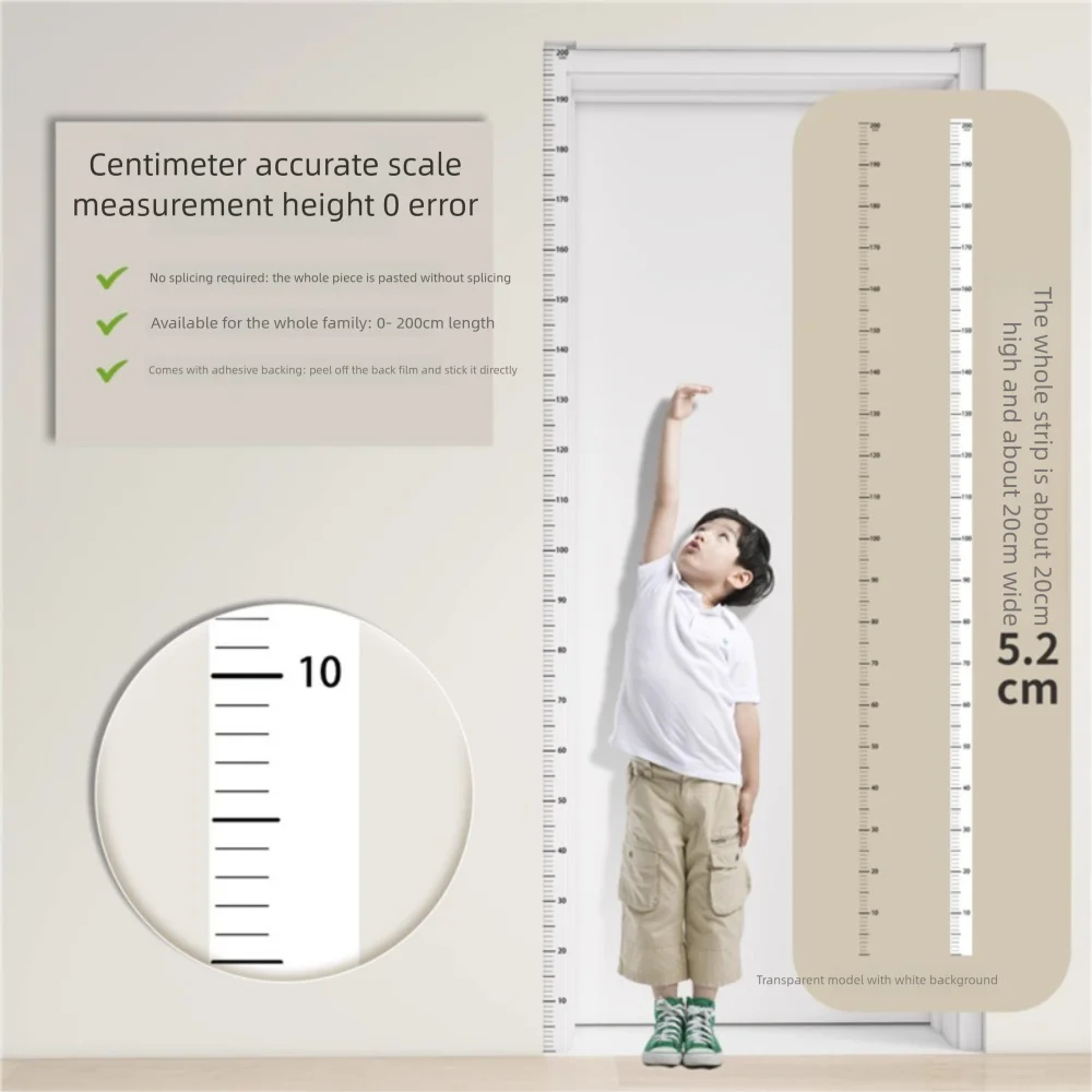 2M Self-Adhesive Growth Chart Height Measurement Sticker