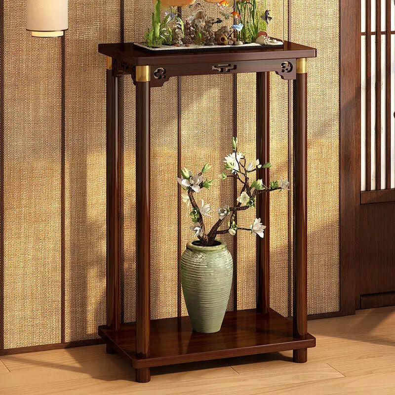 Flower table household living room multi-layer shelf entry door fish tank placed balcony outdoor movable plant flower pot rack Oasis Select