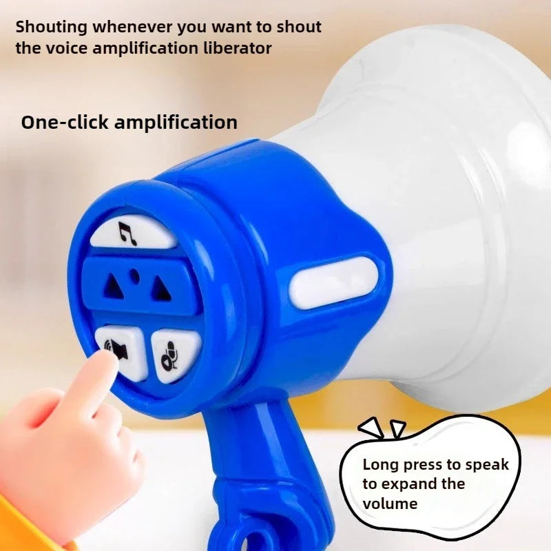 Mini Megaphone with Recording Function Portable Loudspeaker Toy Keychain Funny Novelty Gift for Parties Events Decompression Oasis Select