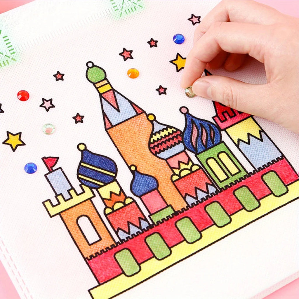 DIY Graffiti Bag & Coloring Markers Handmade Painting Non-Woven Bag for Arts Crafts Color Filling Drawing bag Oasis Select