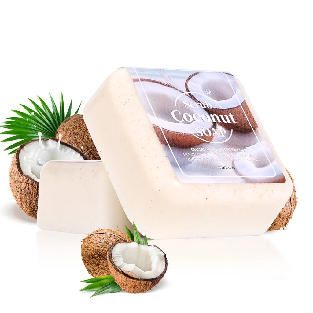 Glutathione Coconut Scrub Handmade Soap – Cleanse & Moisturize