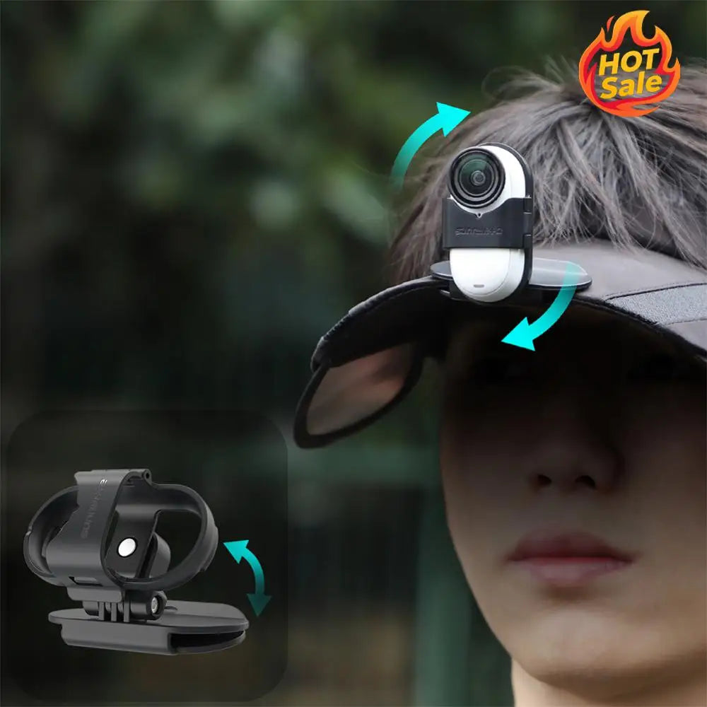 Sports Camera Mount Fixed Mount Clamp Camera Cap Holder for Insta360 GO 3/GO 3S Camera Accessories Oasis Select