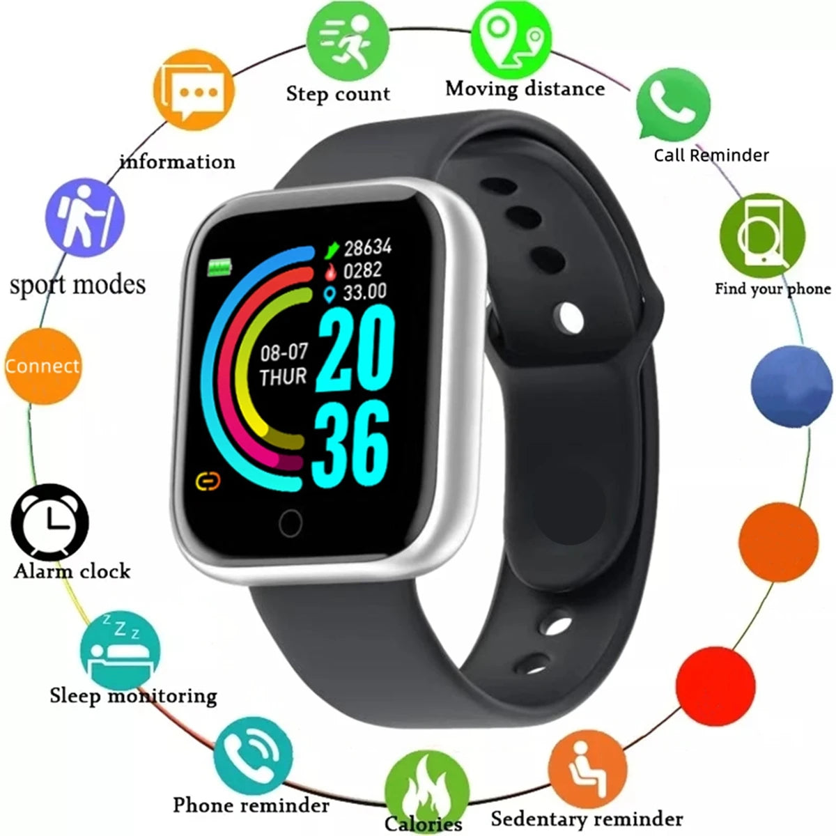 CHAONB 116 Plus Smart Watch – Fitness & Heart Rate Tracker