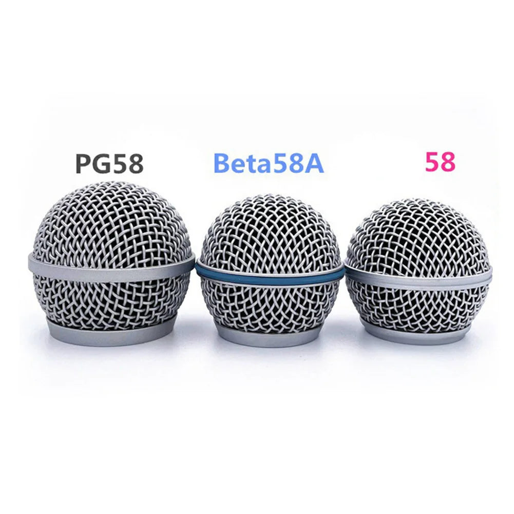 Microphone Mesh Head For 58 Microphone Fits For Shure Beta Grill Mesh Head Steel Replacement Microphones DIY Parts Oasis Select