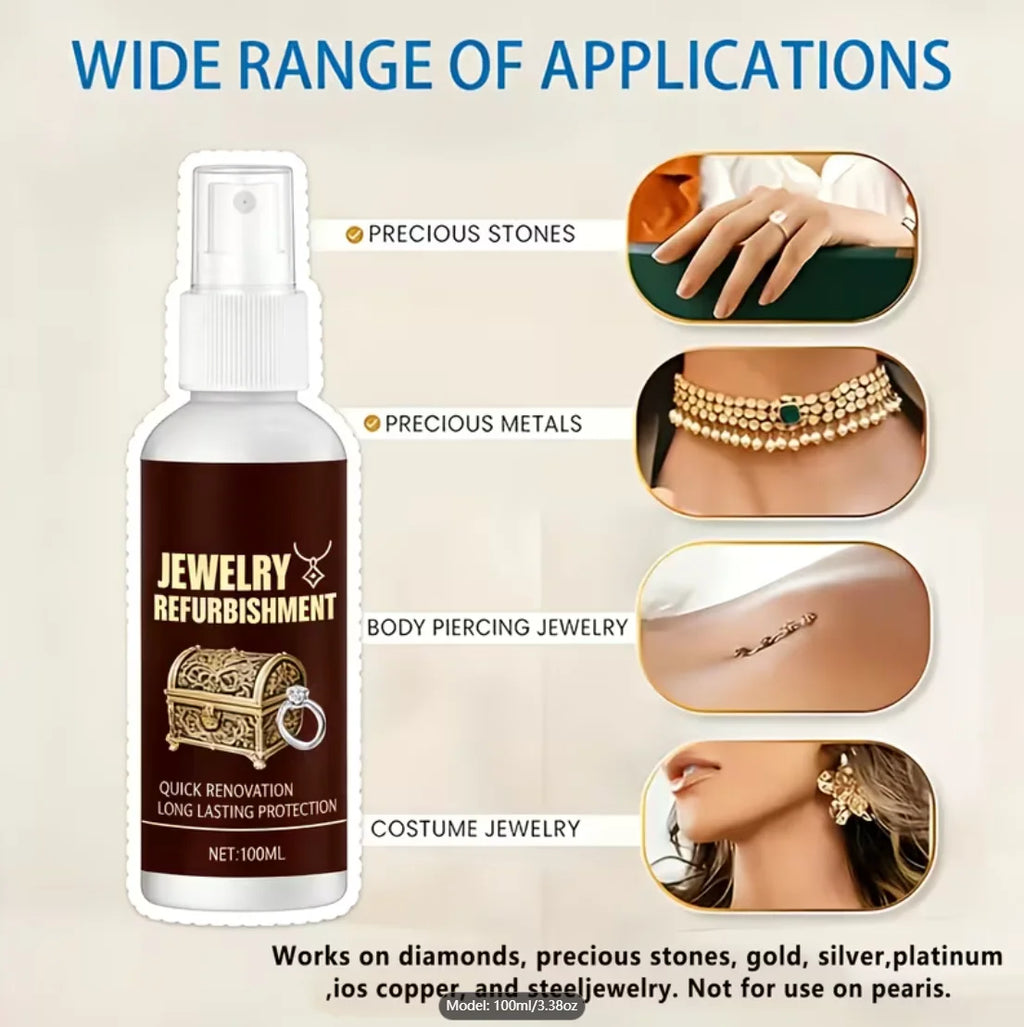 100ml Jewelry Cleaner Spray – Gold & Silver Polish & Protection Jewelry Cleaner Spray Oasis Select