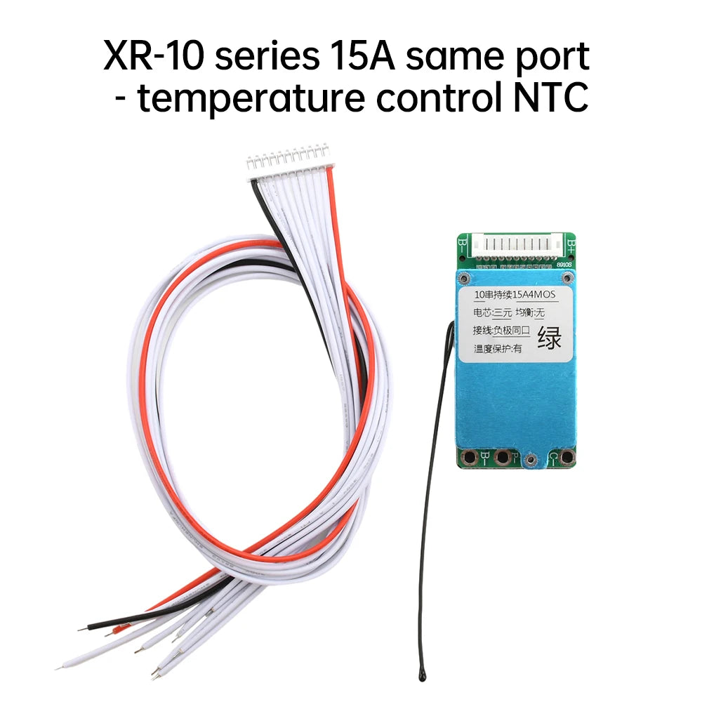 10S 36V 15A 18650 Li-Ion Battery Protection Plate Split Port/Same Port With Collection Line Charging Protection Module Oasis Select XR-10 Series 15A 1